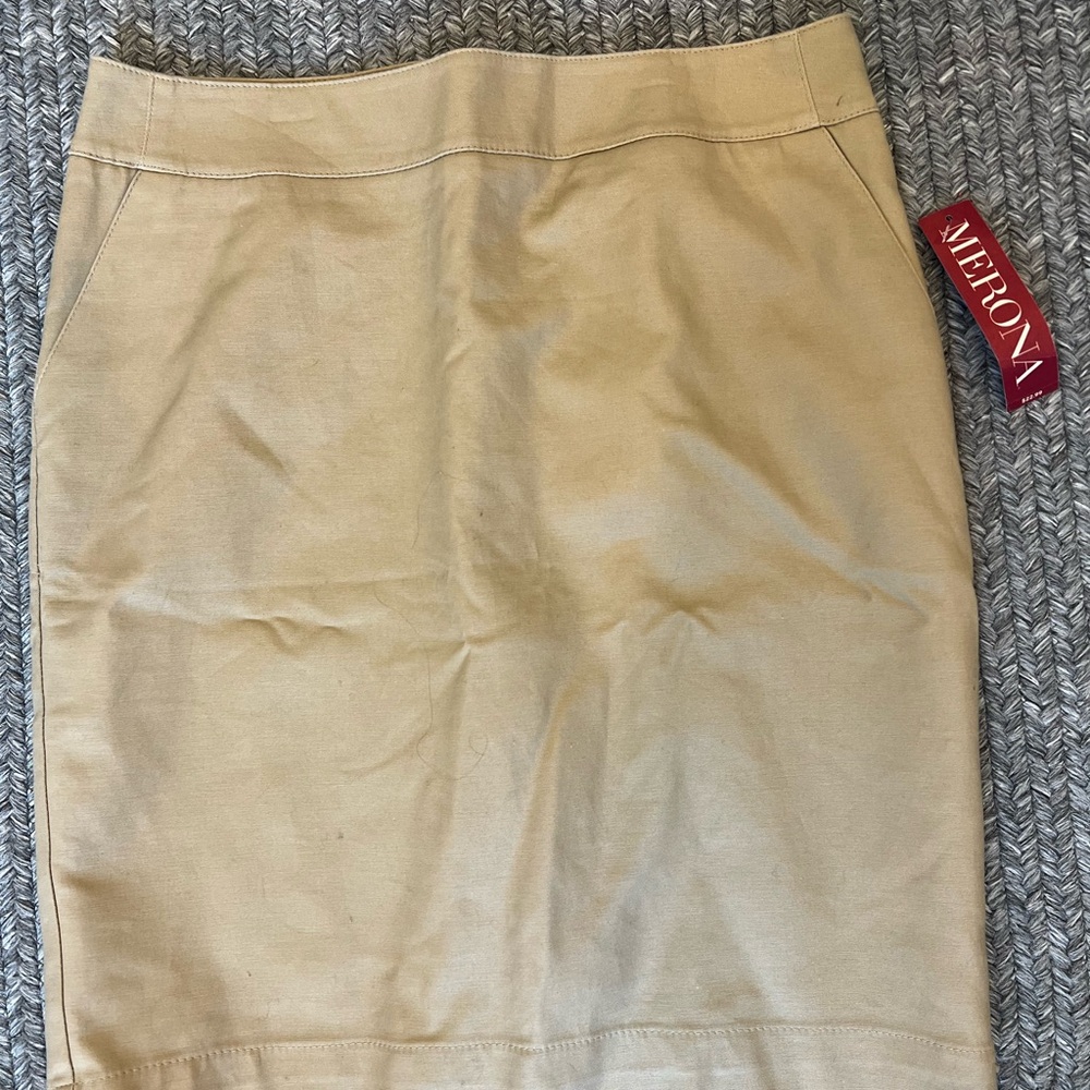 Merona Tan Pencil Mini Skirt for Work